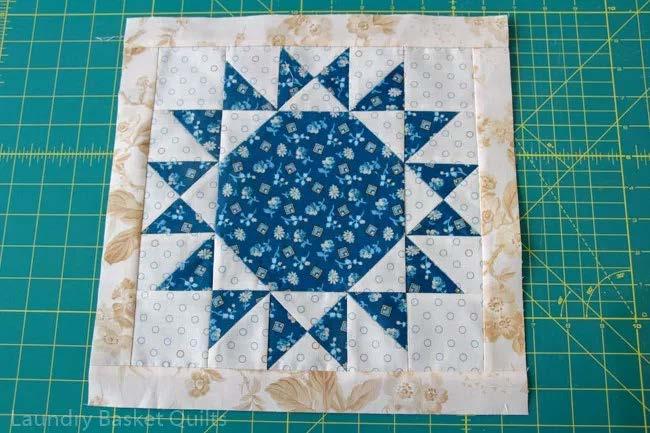 Add 1-1/2 x 10-3/4 strips to the top and bottom of your block, sew and