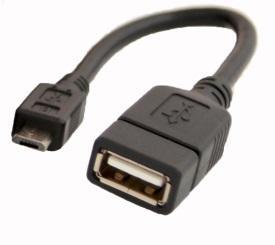USB OTG Cable USB OTG Cable Order 5028-565 USB OTG Cable 5028-565 This is a 6 inch, USB On-The-Go cable for connection between the USB A- mini B Cable and a mobile phone or tablet.