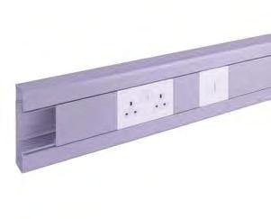 Can be divided into 2 or 3 compartments For 1 and 2 gang box assemblies with coloured flush plates to comply with Part M please refer to page 26.
