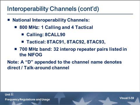 Interoperability Channels (cont'd) Page 5-64 Course