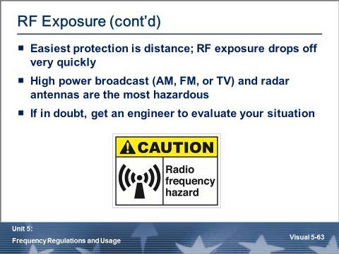 RF Exposure Exposure level drops by 75% or more each time the distance from the transmitter is doubled. FCC Encyclopedia - Radio Frequency Safety http://www.fcc.