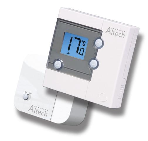 RT300RF Manual Altech 005_89 06/05/2014 08:56 Page 4 INTRODUCTION An RF thermostat is a device that allows control of a heating system with no physical connection between the thermostat and the