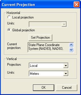 Click Set Projection and choose Projection - State Plane Coordinate System, Zone - New Jersey, Planar Units Meters, Datum NAD83. Click Ok twice to exit back to the interface. Figure B 5.1-1.