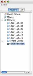 Chapter 5 Organizing Images Creating Folders This section describes how to create folders within disks or other folders. How to create a folder 1.