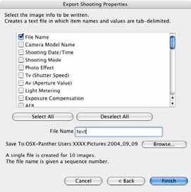 Chapter 6 Using Supplementary Features Exporting Images (2/3) Editing and Saving Images Click [Finish] after specifying the settings.