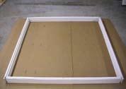 Remove the door frame and 2 Remove all parts and pieces from the head, sill and