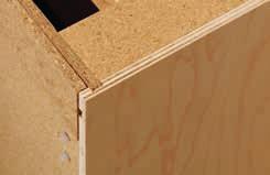 EXTERIOR SIDES: 3/8" Finished Plywood Veneer (PEF) or 3/8" Unfinished Plywood Veneer (PEU) OPTIONAL PLYWOOD ENDS BACKS: