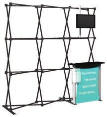 literature holder - monitor* mount supports 23 monitor, max weight = 30 lbs HOPUP TENSION FABRIC