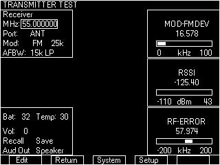 Next, set FGEN to number 4, Modulation Meter to 2, RF Error Meter to 3, Distortion Meter to 6, RF Power Meter to 8, and AF Counter to 9. 8. Set the other Meters to 0. 9. Now your screen should not look like Figure 8.
