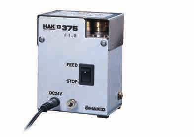 Self Feeder V-Groove Maker Features Minimize solder and flux splash Cutting a V-groove on the solder surface enables the release of gas pressure generated by the flux, thereby suppressing splash.