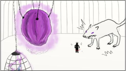 Complete Storyboard - Final project Raul Reyes - Negotiated Studies Page 30/4 87 0:00 0:00 88 0:00 0:00 89 Suddenly two purple giant eyes appears