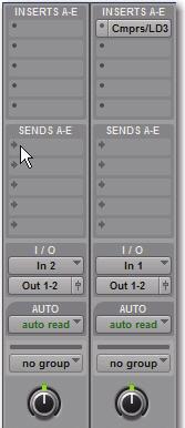 2 Click the Send selector on your vocal track
