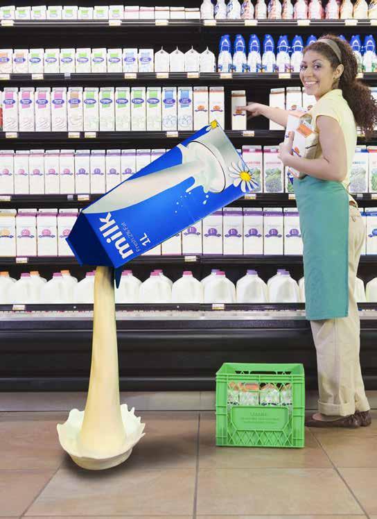 POP Attractions Milk Carton in Supermarket