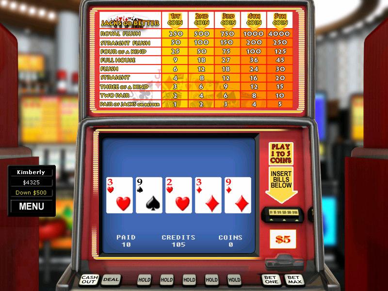 SINGLEPLAY VIDEO POKER The object of Video Poker is to create a winning poker hand out of 5 cards and a draw.