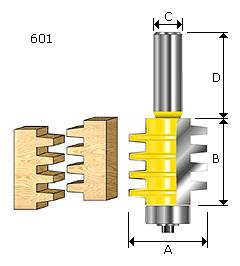 ECONOMY FINGER JOINT BIT Model:601 SERIES Make professional finger joints with this bit.