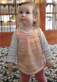 colder winter days. The seed stitch cuff adds a different look & this easy pattern knits up quickly. Dreambaby Paintpot Tunic Sizes: 0-3 mos, 6-12 mos, 18-24 mos, 3T & 4T $5.