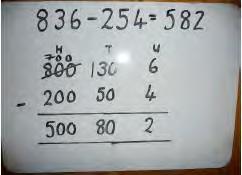 Draw the Base 10 or place value counters alongside the