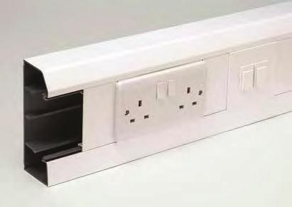 PVC-U perimeter trunking systems Mono Plus 30 trunking 115 Mono Plus 30 is an economical and stylish three-compartment compact skirting system, particularly suitable for general office applications.