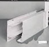 Compact 1 130 x 50mm Dado and skirting trunking with one full and one half size compartment.