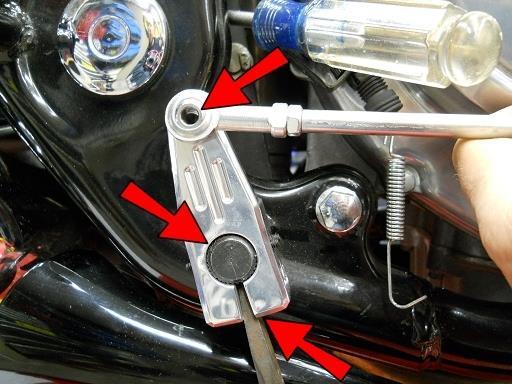 1. Place the Brake Arm all of the way on the spline. 2.