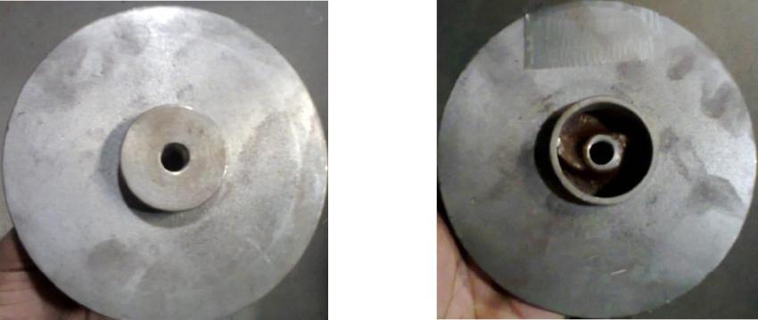 52 Figure 5.16 Defect free impellers after design changes with open riser in mould The impellers after machining were found to be defect-free with open riser.