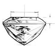 Every effort is made to ensure our princess cut diamonds are as well cut and to be as visually pleasing as possible. However, this cutting style is notorious for poor proportions (sold elsewhere.