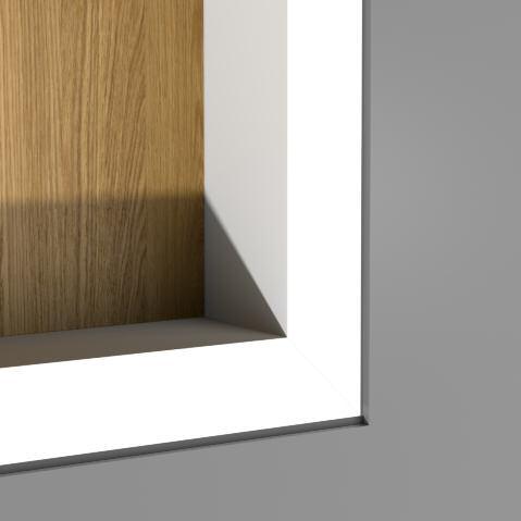 Integral extension with up to 20mm fitting tolerance Construction foam Acoustic seal Square Architrave Featuring a square architrave joint for a contemporary finish, the integral extension to the