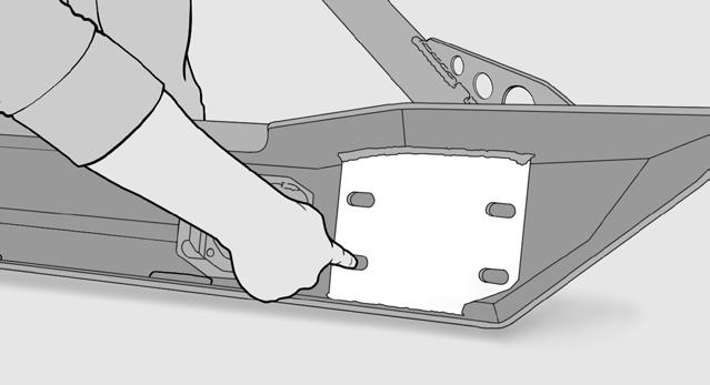 STEP : GENTLY SLIDE THE BUMPER OVER THE FRAME MOUNTS AND SLOWLY MOVE IT FORWARD, LETTING
