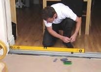 For easy positioning, place timber on the floor so that the top of the timber is 10mm higher than the top of the