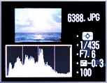 The Histogram Many digital cameras have a histogram that is viewed on the LCD or electronic viewfinder.