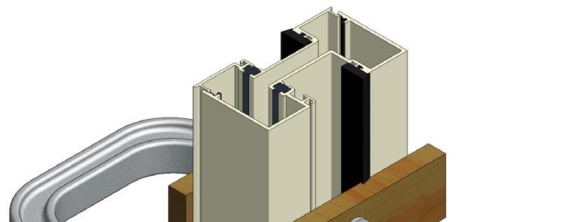 SECTION VII: Frame Installation Step 7) Snapping Screw Spline Vertical Mullions Together In some cases, it may be necessary to use a clamping device to get the mullions together properly, if they