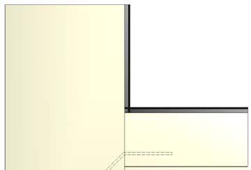 Place FWB0 onto the top of the intermediate horizontal glazing pocket, and smooth any