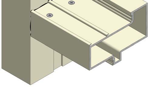 Attach the glazing adaptor using SDR1 (10-16 X 3/4 TEK) fasteners.