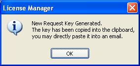 Click the Request an Activation Key button: a value is generated by the transmitter and copied into the clipboard. Send this key to Crown Broadcast.