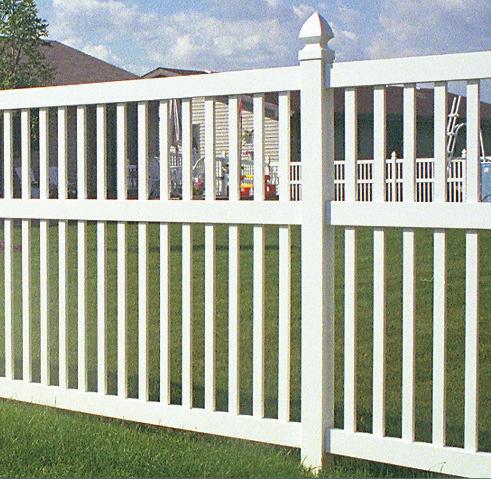 COLONIAL Ornamental Fence Colonial Specifications Heights: 36", 42", 48", 50-1/2"*, 60", 72" (60" and 72" Heights Include Mid-rail) Width: 6' Sections 7/8" X 1-1/2" Pickets 2-7/8" Spacing Between