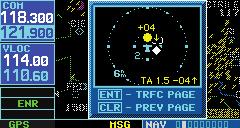 Changing the Altitude Display Mode: 1) From the Traffic Page, press the small right knob to activate the cursor and highlight the current mode (Figure 12-24).