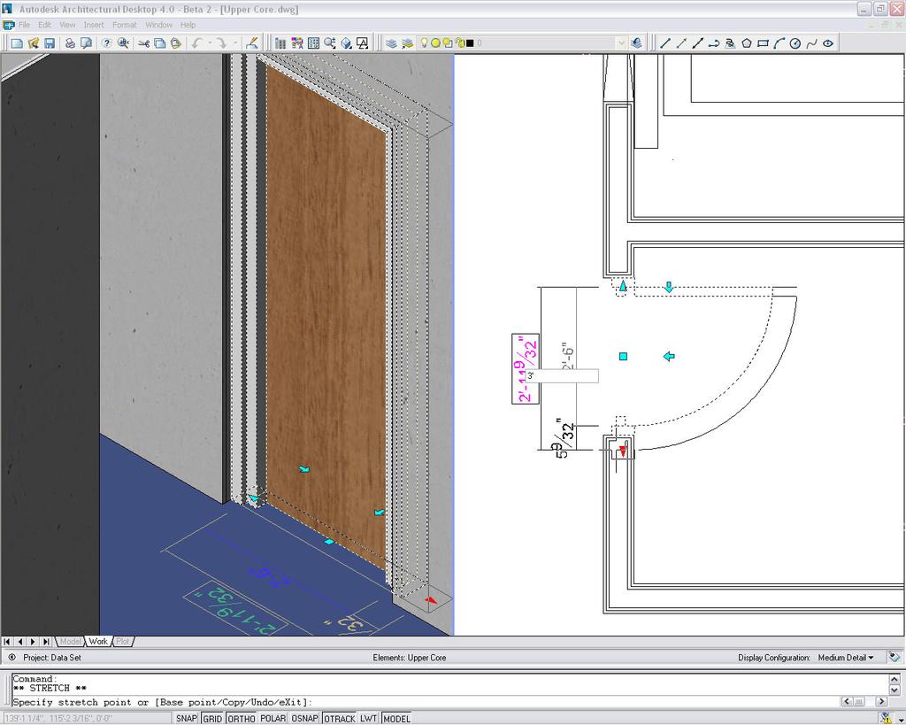 What's New in Autodesk Architectural Desktop 2004? 1. Activate the Grips Layout Tab. 2. Focus on the newly created room in the upper corner of the beach house.