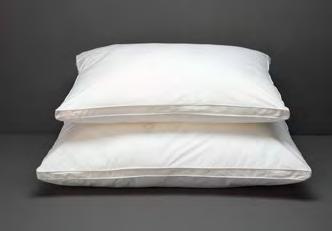 The standard pillow features 900gm of fill and the king pillow 1,200gm of fill.