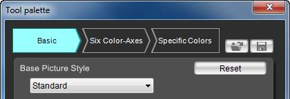 Making Adjustments to Use the [] tab sheet in the [Tool palette] to make basic adjustments to image characteristics. Select the [] tab in the [Tool palette].