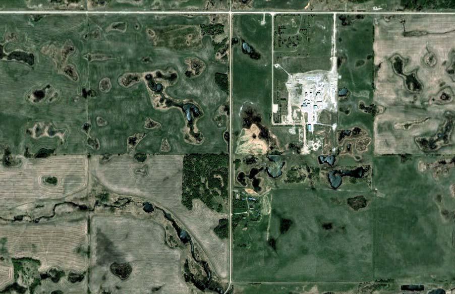 3.17 PS21 Moosomin Pump Station An aerial map in Figure 41 shows the pump station location, the acoustic monitoring location, the critical receptor location and other area features.