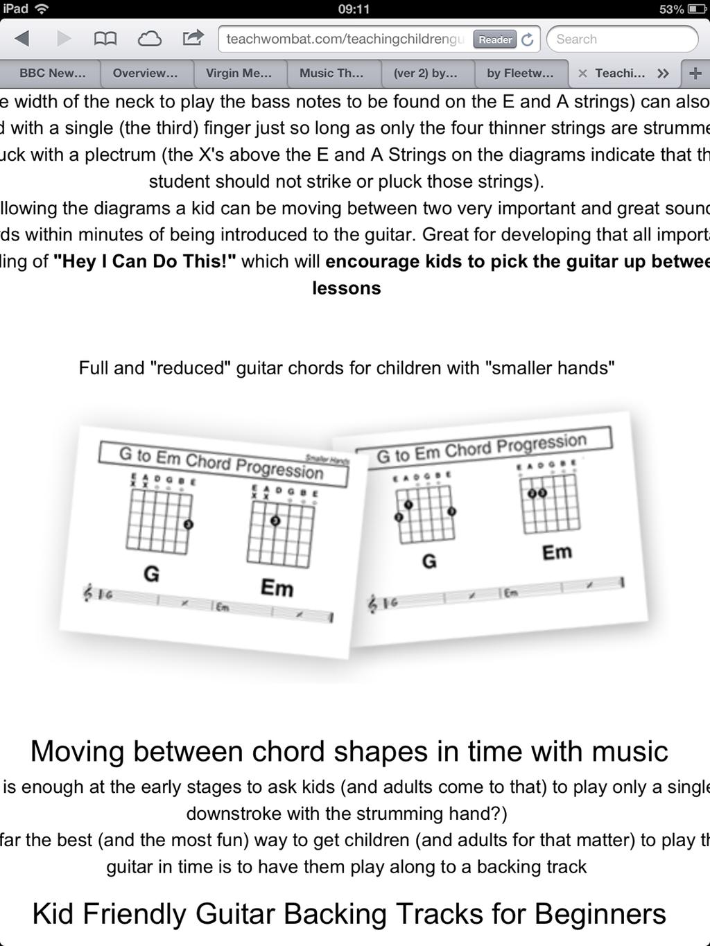 Teaching Kids Guitar From The Start A quick guide to using the teachwombat.