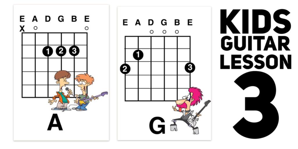 Lesson Plan Make sure the guitar is in tune Check progress from the previous lesson Introduce the A chord shape Play A chord with "1-2-3-4" count in Introduce "full" G shape (if desired) Play G chord