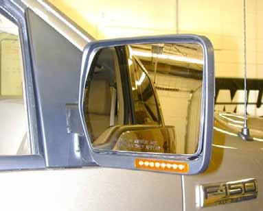 Vehicle with Side Directional Lights If your vehicle comes equipped with side directional lights (as shown), use the following steps to complete your installation of our Signal mirror.