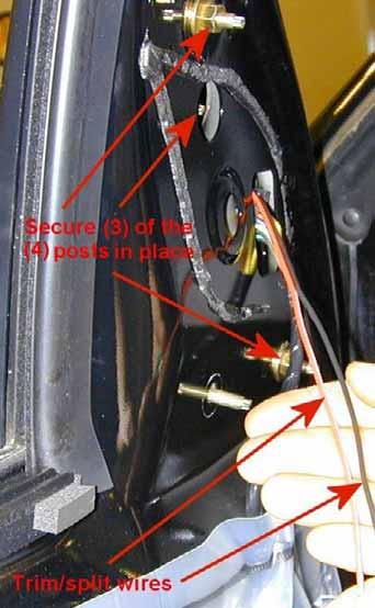 IF WIRES ARE NOT LOCATED IN DOORS, USE NON PRE-WIRED INSTRUCTIONS Non Pre-wired Vehicle Mirror Mounting/Wire Routing Pre-wired Vehicle