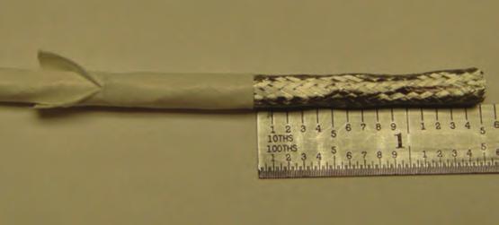 5 inches of the foil (Figure 12). Figure 12: Exposing the foil Figure 9: Marking the cable 3.