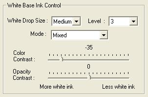 These controls are independent of color ink