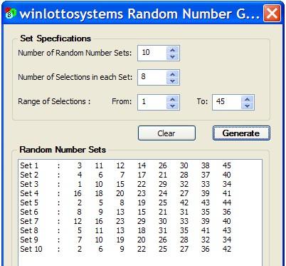 winlottosystems), or choose some other method of selection. And when I say some other method I really mean to say it doesn't matter how you pick your numbers.