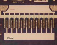 (a) (b) (c) Figure 28: Multi-fingered devices (Type 7) characteristics (wafer ID: 1-1439-6). Device dimensions: W g = 4 mm, L gd = 20 µm, L g = L gs = 3 µm.