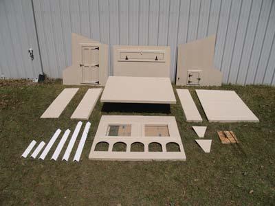Coops parts (5 x 6 shown) Floor frame will come from factory