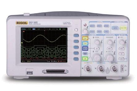 A true mixed signal oscilloscope with a 16 channel Logic Analyzer (DS1000D) 1 GSa/s maximum Real-time Sample Rate and 1 Mpts Memory Depth Bandwidth: 50MHz and 100MHz
